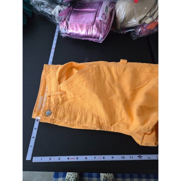 SONG Juniors Orange Carpenter 90s Boyfriend Button-Fly Jeans Size 9/29 Casual - Picture 7 of 10